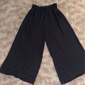 Paperbag Waist Black Trouser